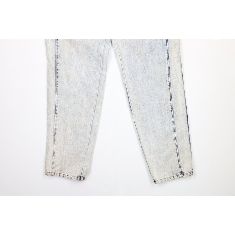 NOS Vintage 80s Streetwear Mens 30x36 Pleated Studded Tapered Leg Denim Jeans - Picture 4 of 14
